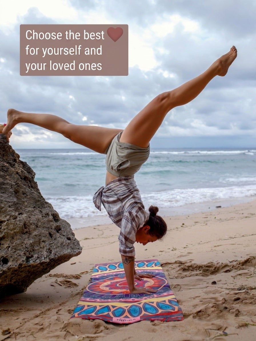 Happiness mandala yoga mat