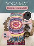 Happiness mandala yoga mat