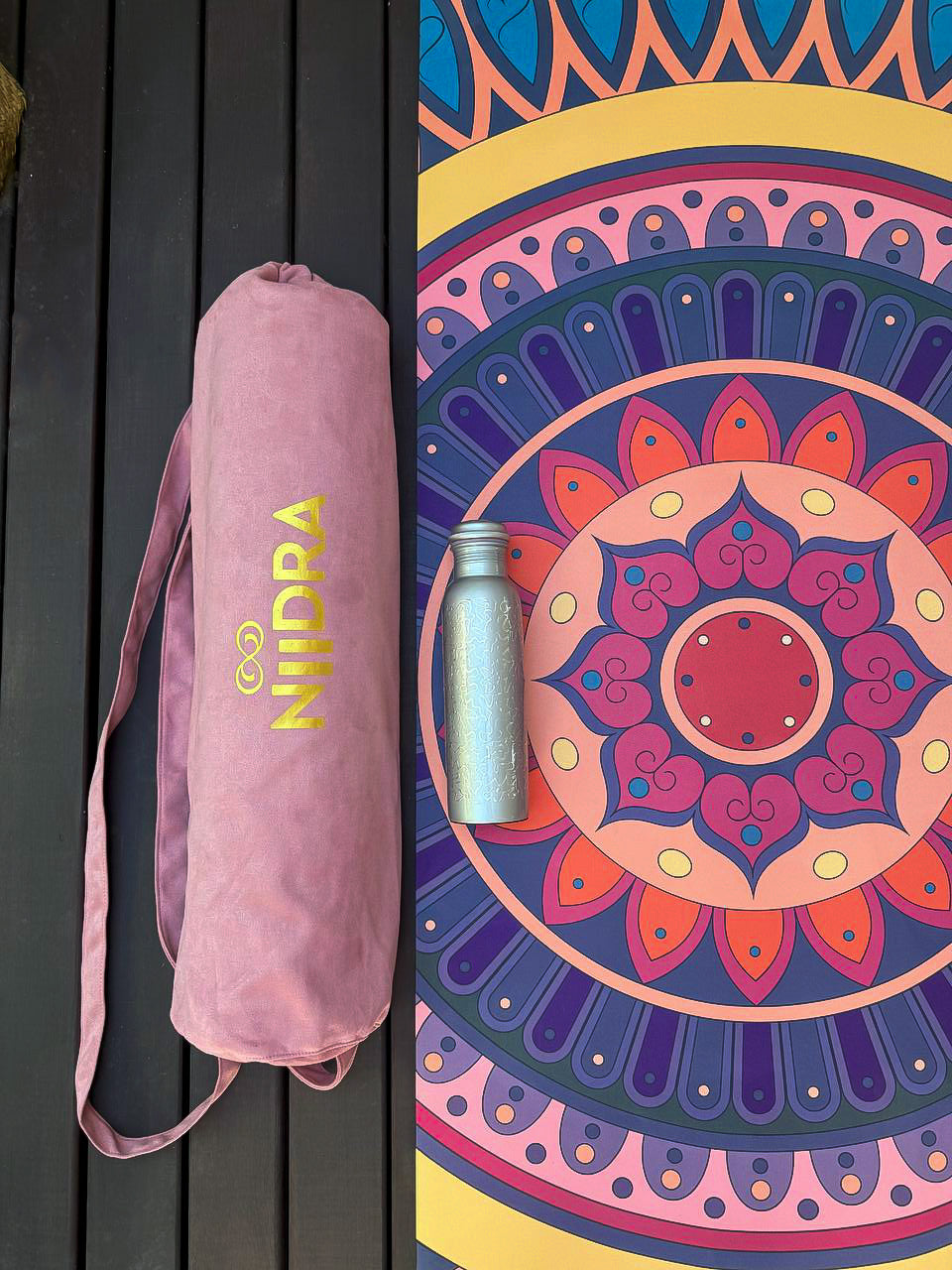 Happiness mandala yoga mat