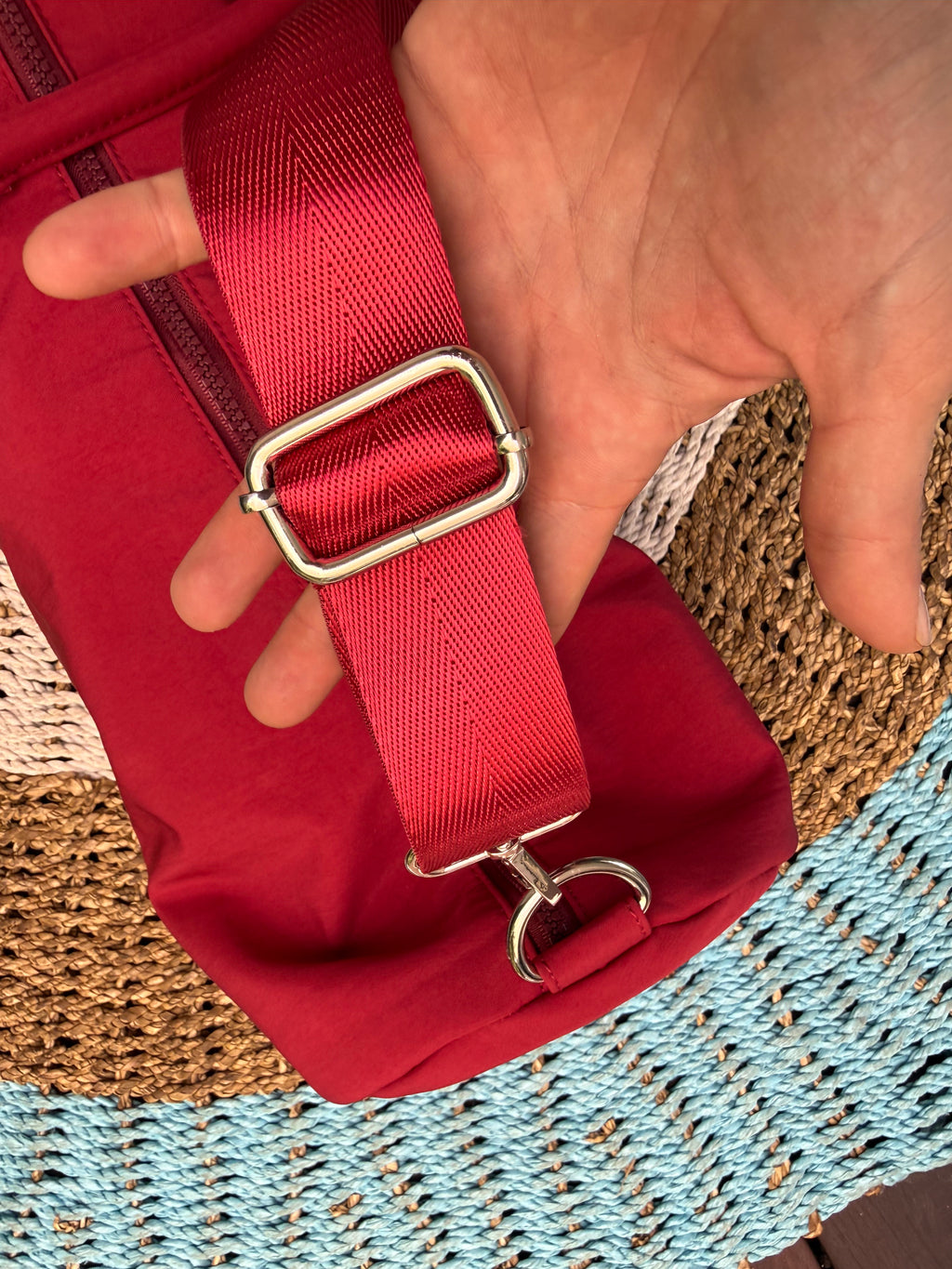 Red sport bag
