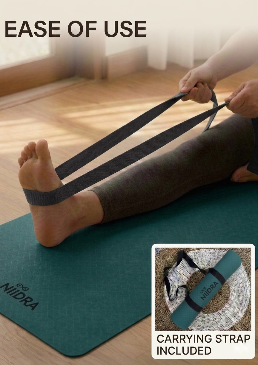 Basic Lavender yoga mat Christmas green