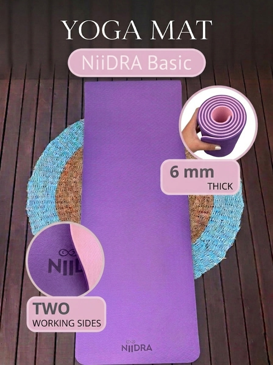 Basic purple yoga mat