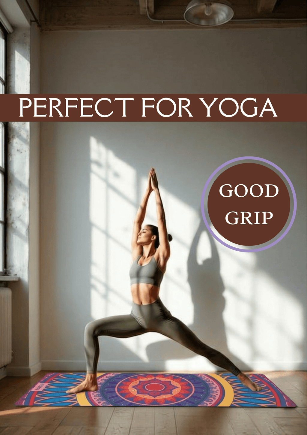 Happiness mandala yoga mat