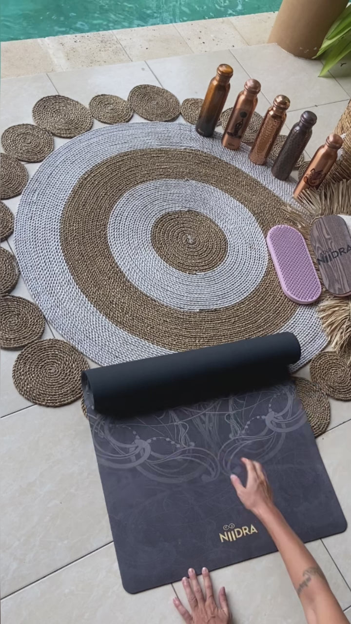 Hamsa hand yoga mat
