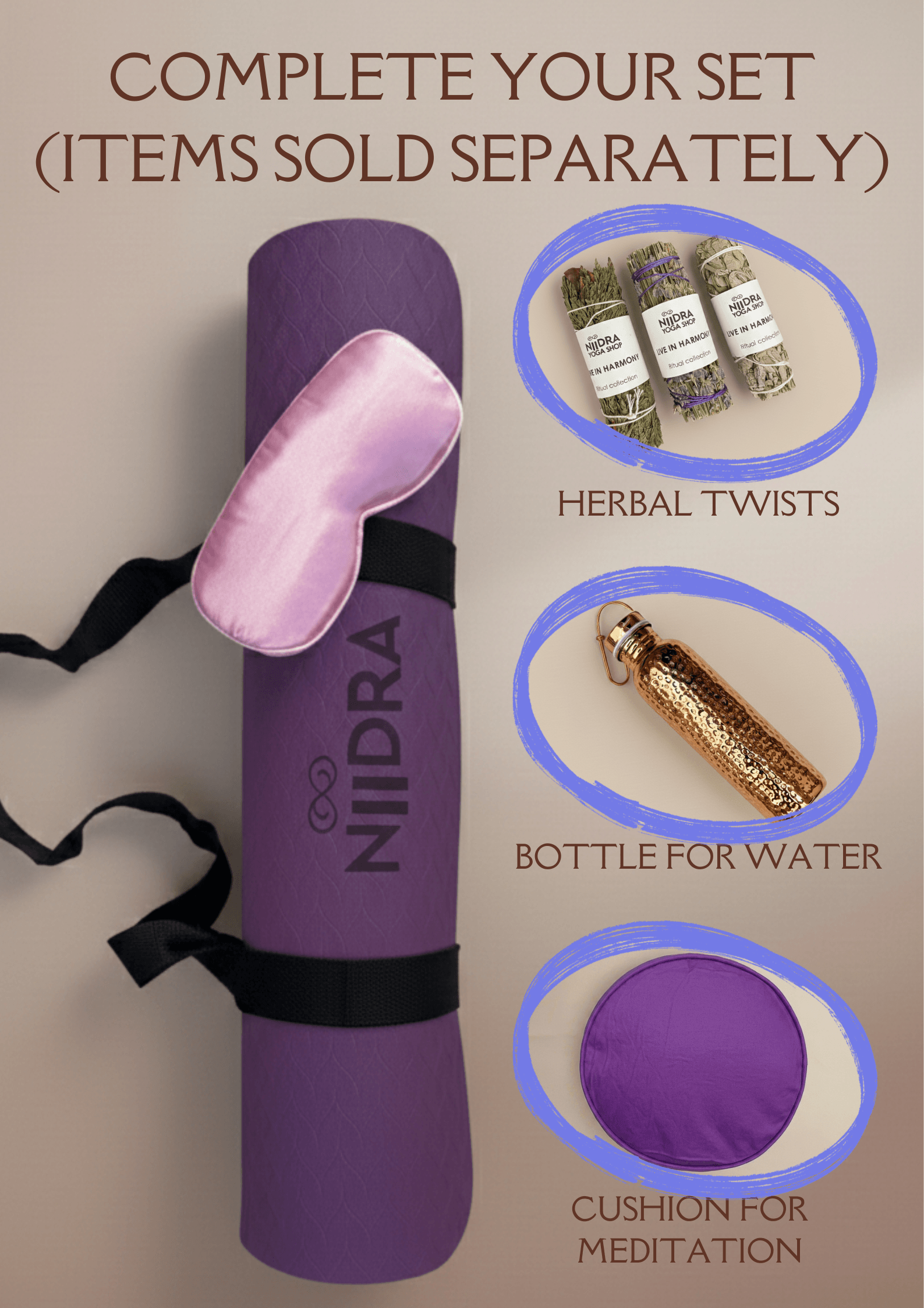 Basic purple yoga mat